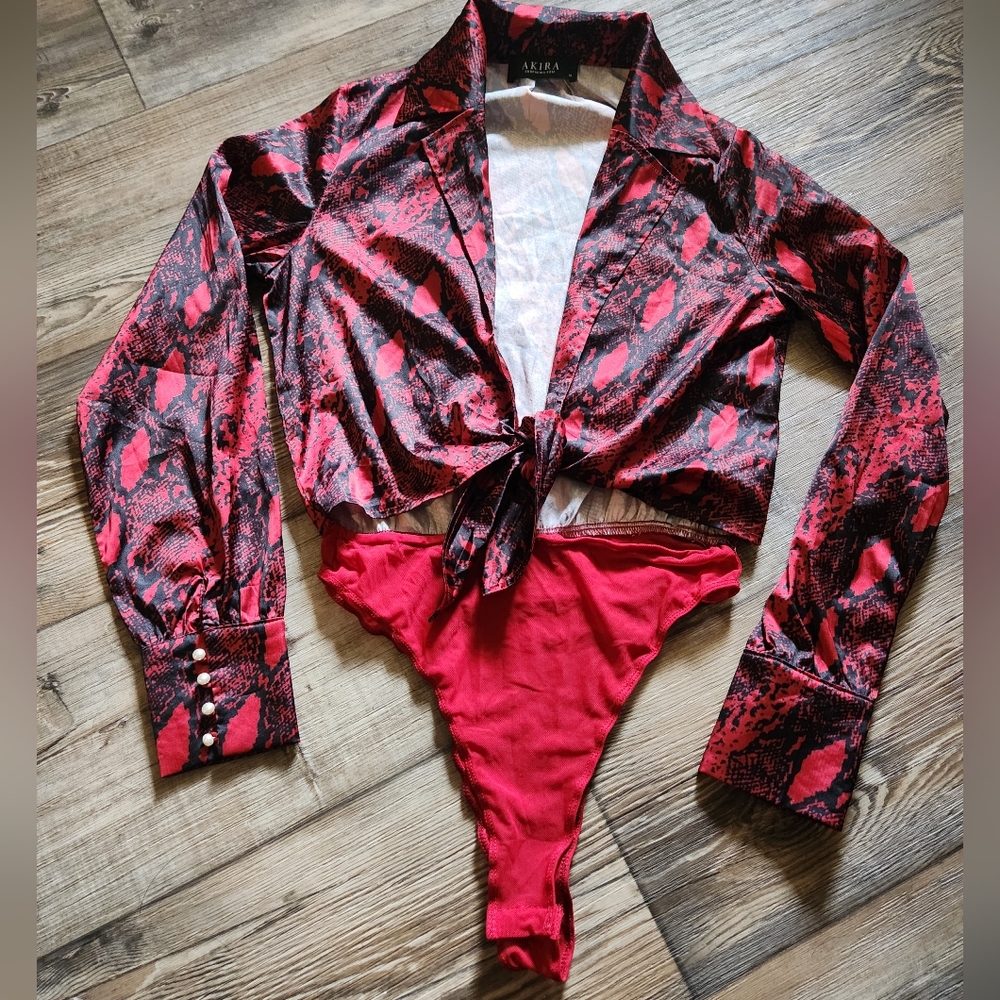 Akira Snake print bodysuit